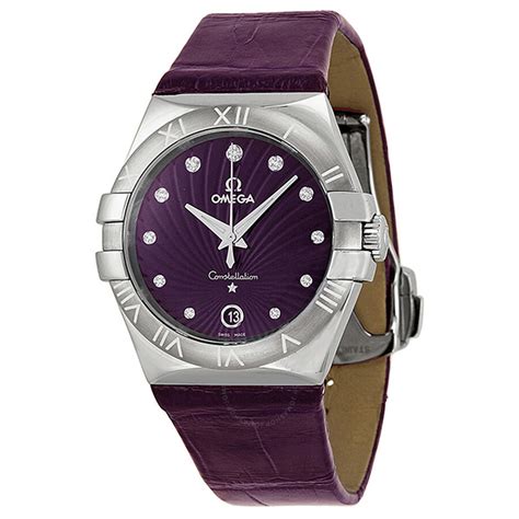 omega purple watch|omega constellation price guide.